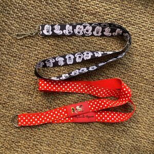 Mickey and Minnie Disney Pin Trading Lanyard bundle